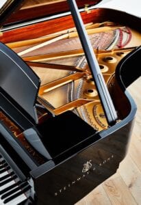 Photo of plate in Steinway grand
