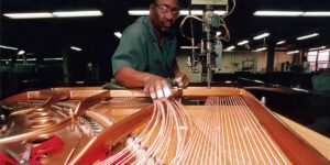 Steinway factory worker