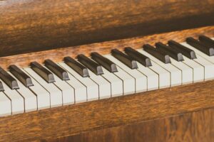 Natural finish piano